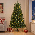 Műanyag Hajtogatós Karácsonyfa 180 cm 300 LED Meleg fehér