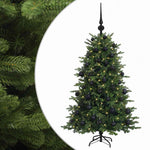Műkarácsonyfa gömbbel 150 cm 150 LED Meleg fehér PVC és fém 2