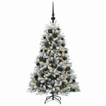 Műfenyő gömbökkel 120 cm 150 LED Meleg fehér PVC és fém 4