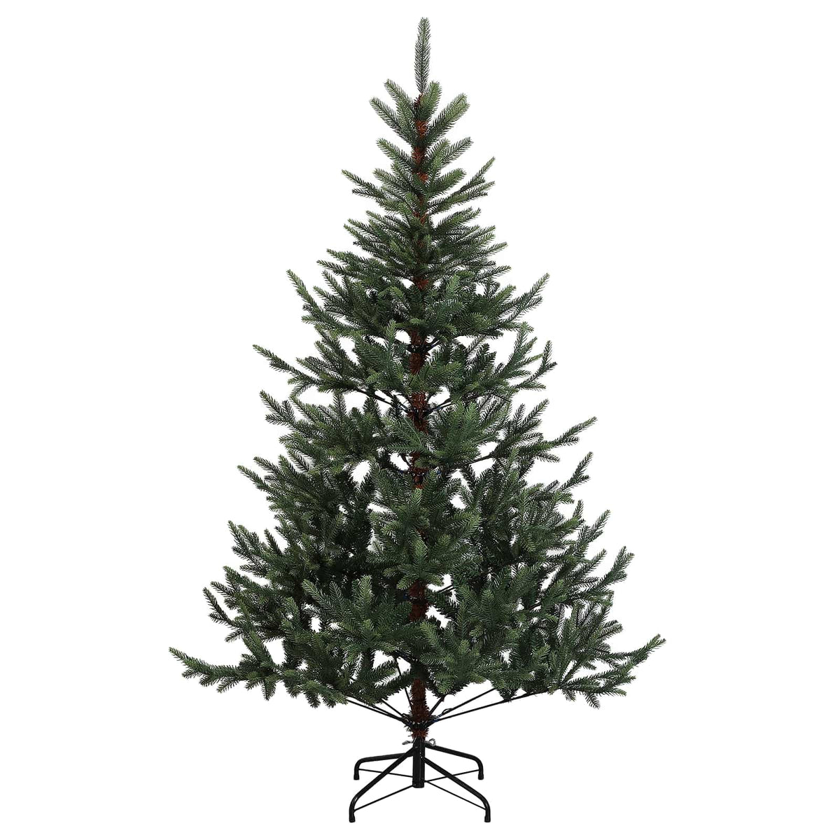 Műkarácsonyfa gömbbel 150 cm 150 LED Meleg fehér PVC és fém 5