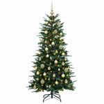 Műanyag Hajtogatós Karácsonyfa 120 cm 150 LED Meleg fehér 4