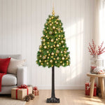 Mű zsanéros karácsonyfa gömbökkel 120 cm 150 LED Meleg fehér 3