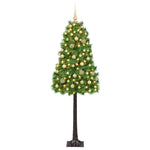 Mű zsanéros karácsonyfa gömbökkel 120 cm 150 LED Meleg fehér 4