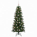 Műkarácsonyfa gömbbel 150 cm 150 LED Meleg fehér PVC és PE Zöld 4