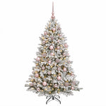 Műfenyő gömbökkel 120 cm 150 LED Meleg fehér PVC és fém 4