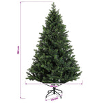 Műfenyő gömbökkel 150 cm 150 LED Meleg fehér PVC és fém Zöld 11