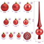Műkarácsonyfa gömbbel 120 cm 150 LED Meleg fehér PVC és fém 12