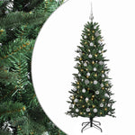 Műkarácsonyfa gömbbel 120 cm 150 LED Meleg fehér PVC és PE Zöld 2