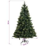 Műkarácsonyfa gömbbel 120 cm 150 LED Meleg fehér PVC és fém 11