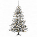 Műkarácsonyfa gömbbel 150 cm 150 LED Meleg fehér PE és PVC 4