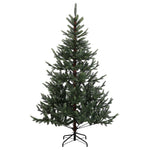 Műkarácsonyfa gömbbel 150 cm 150 LED Meleg fehér PVC és fém 5