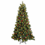 Műanyag Hajtogatós Karácsonyfa 210 cm 300 LED Meleg fehér 4