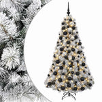 Műkarácsonyfa gömbbel 240 cm 300 LED Meleg fehér PVC és fém 2