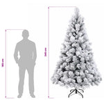 Műkarácsonyfa gömbbel 240 cm 300 LED Meleg fehér PVC és fém 14