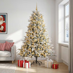 Műfenyő gömbökkel 240 cm 300 LED Meleg fehér PVC és fém 3