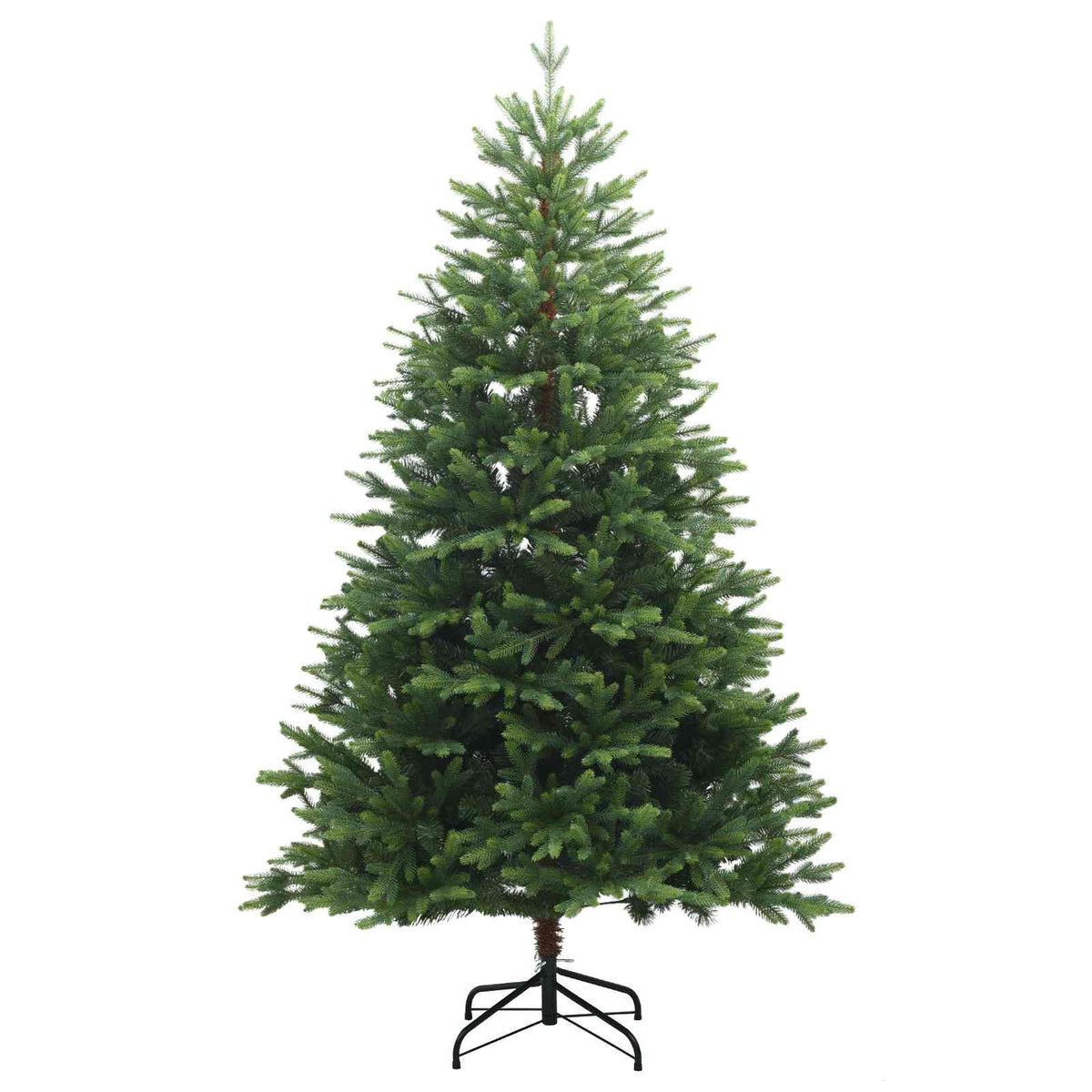 Műfenyő gömbökkel 210 cm 300 LED Meleg fehér PVC és fém Zöld 5