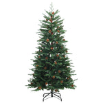 Műkarácsonyfa gömbbel 180 cm 300 LED Meleg fehér PE és PVC Zöld 5