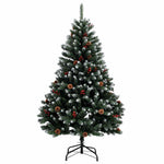 Műkarácsonyfa gömbökkel, zöld 180 cm 300 LED Meleg fehér 5