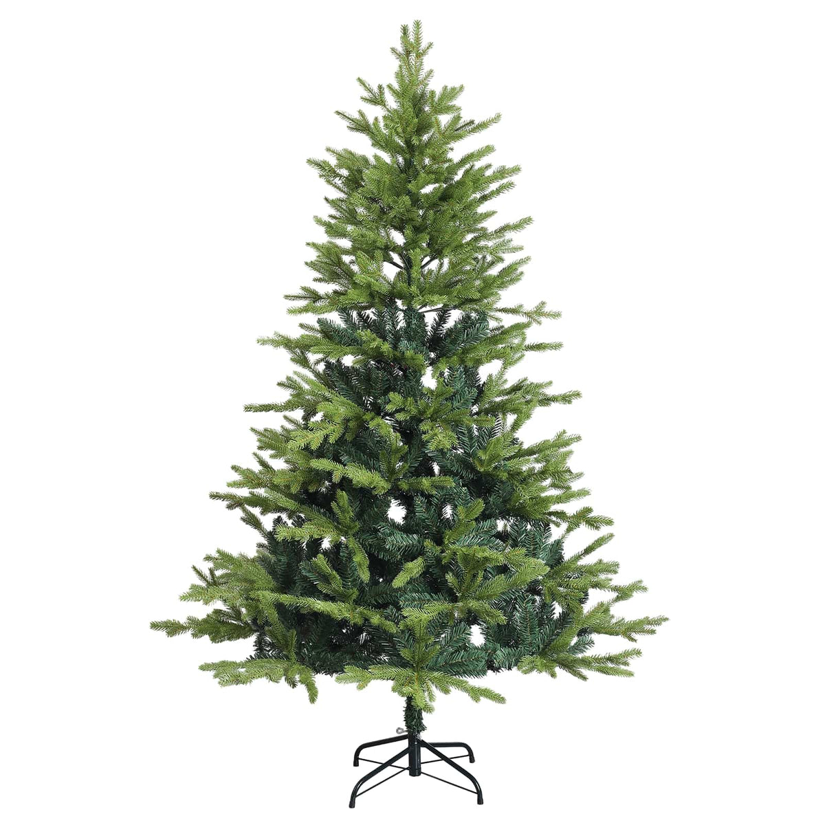 Műfenyő gömbökkel 210 cm 300 LED Meleg fehér PVC és fém Zöld 5