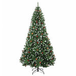Zöld műfenyő díszgömbökkel 210 cm 300 LED Meleg fehér 5