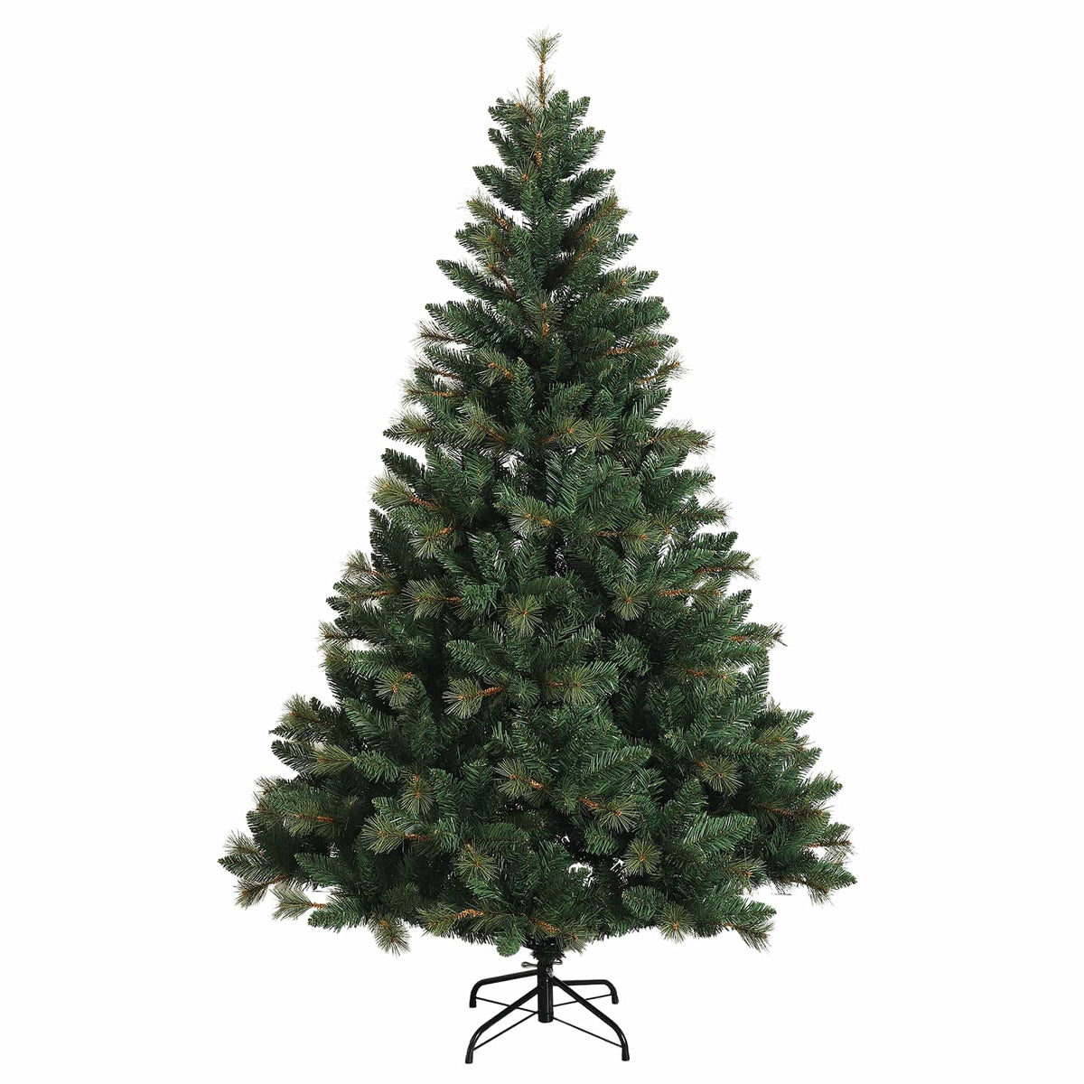 Műfenyő gömbökkel 210 cm 300 LED Meleg fehér PVC és fém Zöld 5