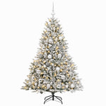 Műkarácsonyfa gömbbel 240 cm 300 LED Meleg fehér PVC és fém 4