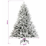 Műkarácsonyfa gömbbel 240 cm 300 LED Meleg fehér PVC és fém 11