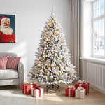 Műfenyő gömbökkel 210 cm 300 LED Meleg fehér PVC és fém 3
