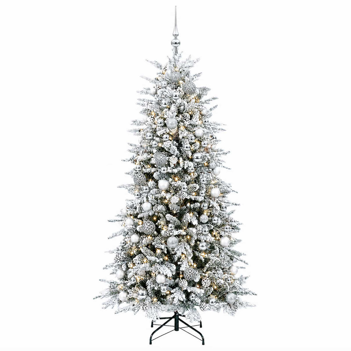 Műanyag Hajtogatós Karácsonyfa 240 cm 300 LED Meleg fehér 4