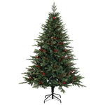 Műkarácsonyfa gömbbel 240 cm 300 LED Meleg fehér PVC és fém 5