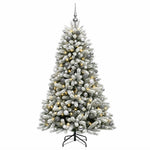 Műfenyő gömbökkel 180 cm 300 LED Meleg fehér PVC és fém 4