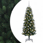 Műanyag Hajtogatott Karácsonyfa Gömbökkel 210 cm 300 LED 2