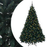 Sötétzöld műkarácsonyfa gömbökkel 270 cm 600 LED Meleg fehér 2
