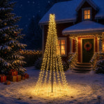 LED Karácsonyi Fenyő 235 cm 1000 LED Meleg fehér Acél Fekete