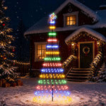 LED Karácsonyi Fenyő 250 cm 290 LED Többszínű Vas Fekete