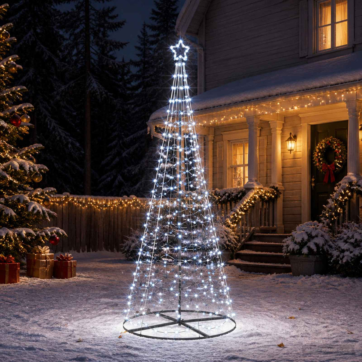 LED spirál karácsonyfa talppal EKENAS 250 cm 370 LED
