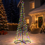 LED spirál karácsonyfa talppal EKENAS 250 cm 370 LED Többszínű