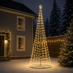 LED spirál karácsonyfa talppal EKENAS 400 cm 588 LED