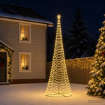 LED spirál karácsonyfa talppal EKENAS 500 cm 868 LED