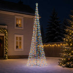 LED spirál karácsonyfa talppal EKENAS 500 cm 868 LED Többszínű