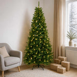Műanyag Hajtogatós Karácsonyfa 210 cm 400 LED Meleg fehér PVC