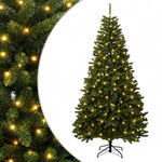 Műanyag Hajtogatós Karácsonyfa 210 cm 400 LED Meleg fehér PVC 2