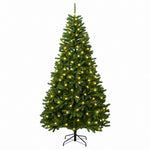 Műanyag Hajtogatós Karácsonyfa 210 cm 400 LED Meleg fehér PVC 4