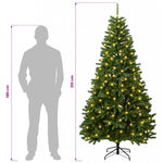 Műanyag Hajtogatós Karácsonyfa 210 cm 400 LED Meleg fehér PVC 12