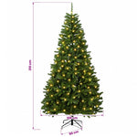 Műanyag Hajtogatós Karácsonyfa 210 cm 400 LED Meleg fehér PVC 10
