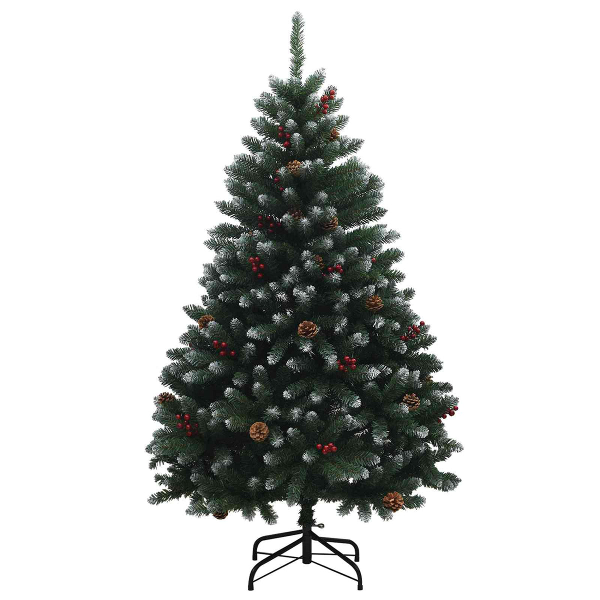 Műanyag Hajtogatós Karácsonyfa 120 cm 150 LED Meleg fehér acél 5