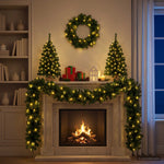 Mini karácsonyfa szett 60 cm 125 LED Meleg fehér PVC Zöld