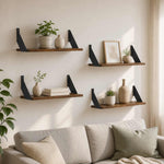 Falpolcok 4 db Antik Fa 50 x 20 x 17 cm