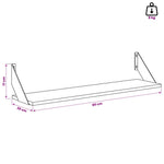Falpolcok 2 db Antik Fa 80 x 20 x 17 cm 7