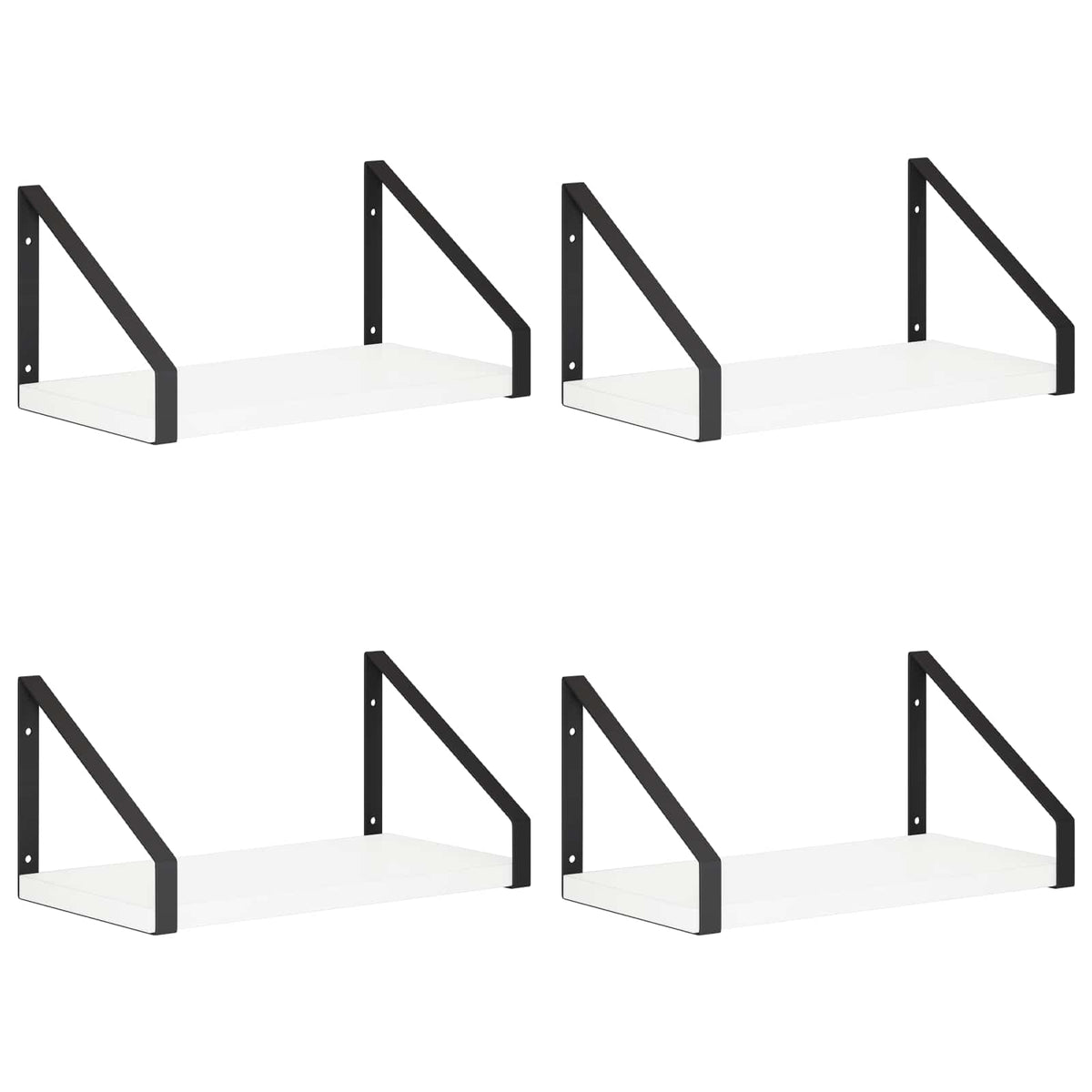 Falpolcok 4 db Fehér 30 x 16 x 15,5 cm 2